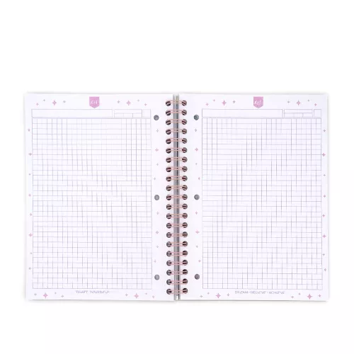 Cuaderno Argollado Tapa Dura Profesional Cuadro Grande Kiut Always Blooming 160 Hojas