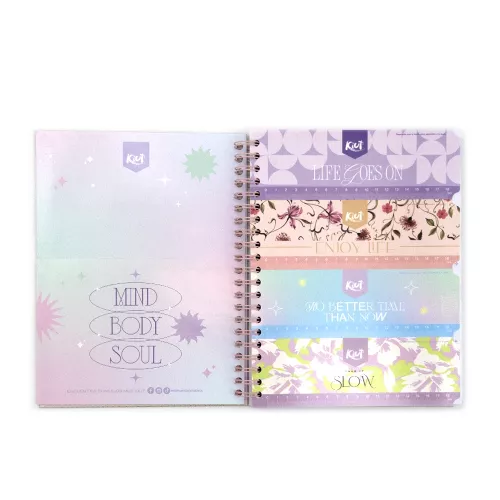 Cuaderno Argollado Tapa Dura Profesional Cuadro Grande Kiut Give your self you have come 160 Hojas