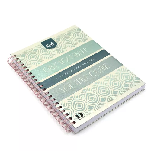 Cuaderno Argollado Tapa Dura Profesional Cuadro Grande Kiut Give your self you have come 160 Hojas