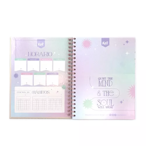 Cuaderno Argollado Tapa Dura Profesional Cuadro Grande Kiut It s your time to Bloom 160 Hojas