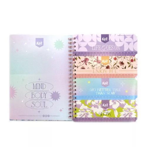 Cuaderno Argollado Tapa Dura Profesional Cuadro Grande Kiut It s your time to Bloom 160 Hojas