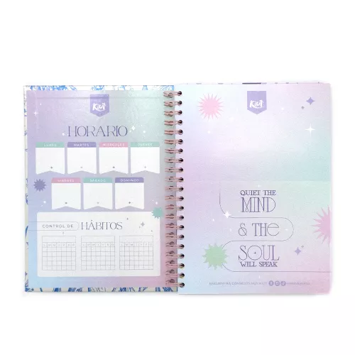 Cuaderno Argollado Tapa Dura Profesional Cuadro Grande Kiut The Sun here Comes 160 Hojas