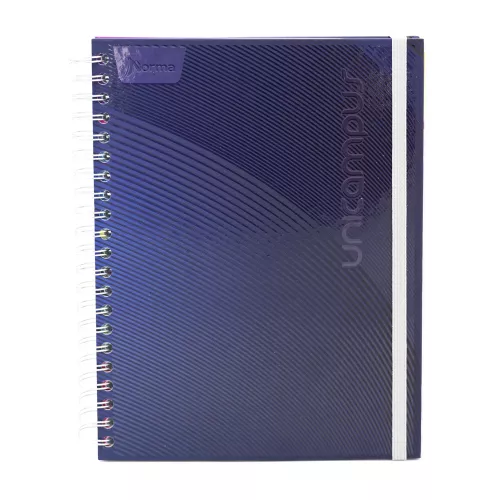 Cuaderno Argollado Tapa Dura Profesional Cuadro Grande Unicampus Deep blue 120 Hojas