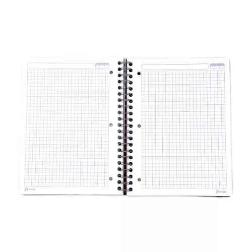 Cuaderno Argollado Tapa Dura Profesional Cuadro Grande Unicampus Mist 160 Hojas