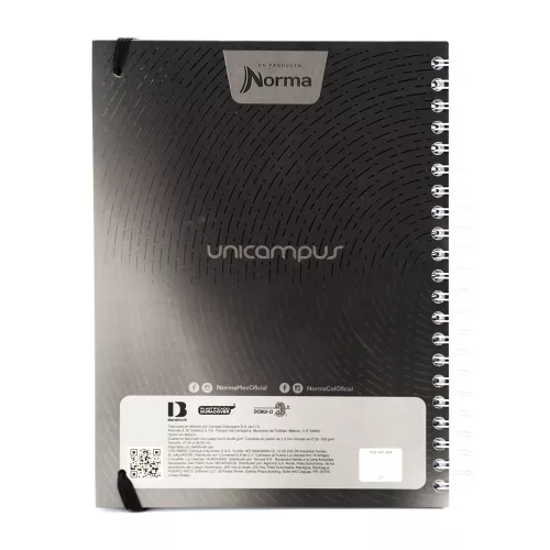 Cuaderno Argollado Tapa Dura Profesional Cuadro Grande Unicampus Mist 160 Hojas