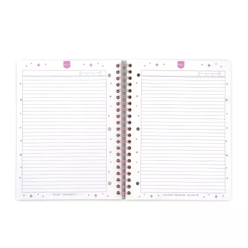 Cuaderno Argollado Tapa Dura Profesional Raya Kiut Always Blooming 160 Hojas