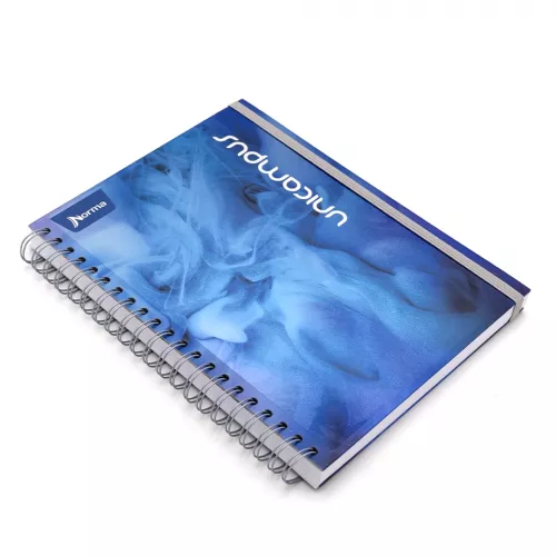 Cuaderno Argollado Tapa Dura Profesional Raya Unicampus Metalizado Humo azul 160 Hojas 1
