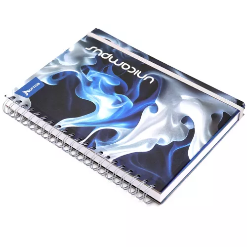 Cuaderno Argollado Tapa Dura Profesional Raya Unicampus Metalizado Humo blanco 160 Hojas 1