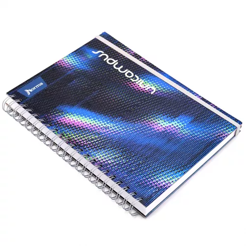 Cuaderno Argollado Tapa Dura Profesional Raya Unicampus Metalizado Tornasol 160 Hojas 1