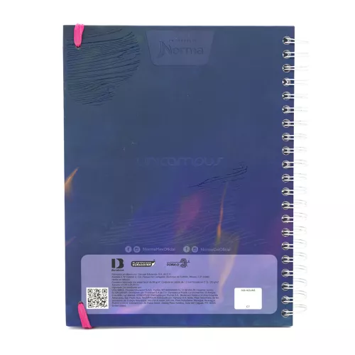 Cuaderno Argollado Tapa Dura Profesional Raya Unicampus Nebulosa 160 Hojas