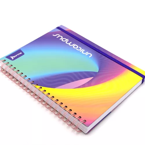 Cuaderno Argollado Tapa Dura Profesional Raya Unicampus Soft colores 120 Hojas