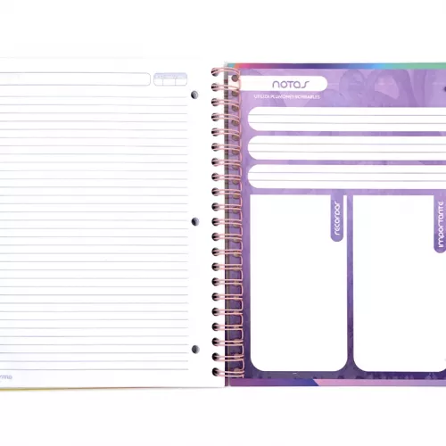 Cuaderno Argollado Tapa Dura Profesional Raya Unicampus Soft colores 120 Hojas