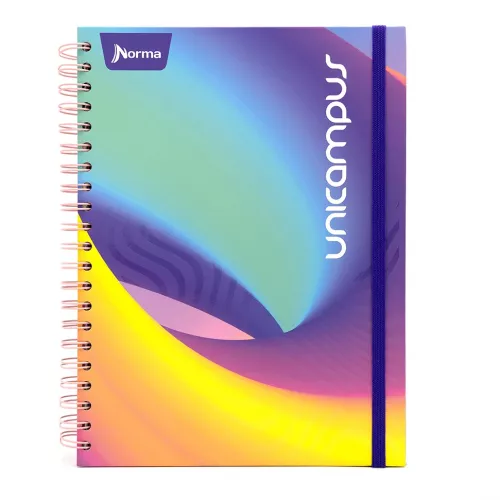 Cuaderno Argollado Tapa Dura Profesional Raya Unicampus Soft colores 160 Hojas 1
