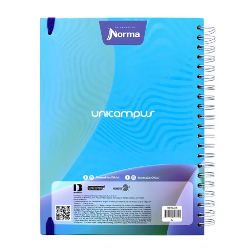 Cuaderno Argollado Tapa Dura Profesional Raya Unicampus Soft morado 120 Hojas