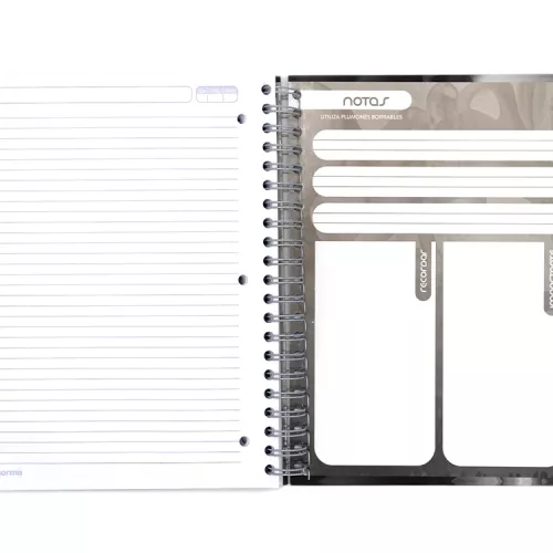 Cuaderno Argollado Tapa Dura Profesional Raya Unicampus Soft negro 160 Hojas 1