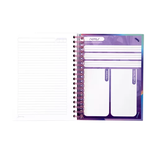 Cuaderno Argollado Tapa Dura Universitario Raya Unicampus Soft colores 160 Hojas