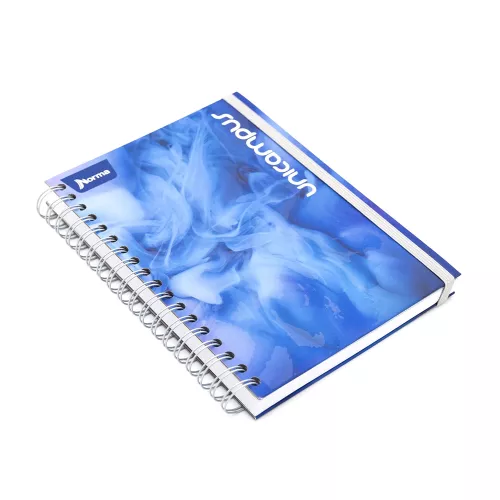 Cuaderno Argollado Tapa Dura Universitario Raya Unicampus Soft Humo Azul 160 Hojas