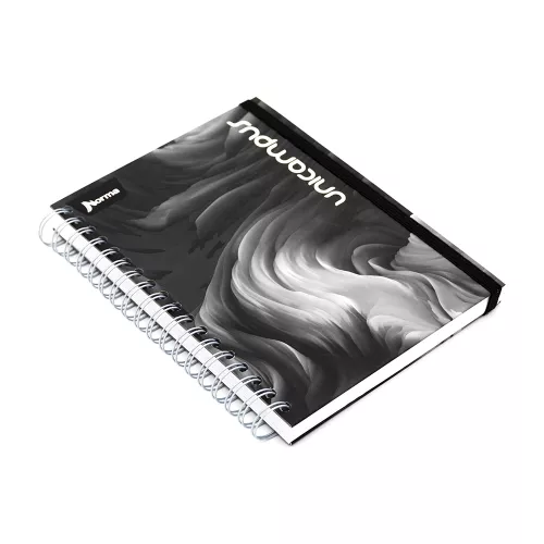 Cuaderno Argollado Tapa Dura Universitario Raya Unicampus Soft negro 160 Hojas