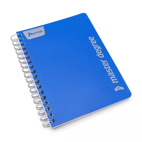 Cuaderno Argollado Universitario Cuadro Grande Master Degree Azul 160 Hojas
