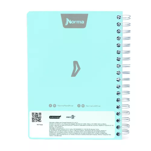 Cuaderno Argollado Universitario Cuadro Grande Master Degree Verde 160 Hojas