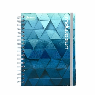 Cuaderno Argollado Universitario Cuadro Grande Unicampus Norma Azul Oscuro 160 Hojas