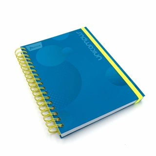 Cuaderno Argollado Universitario Cuadro Grande Unicampus Norma Azul Soft touch 160 Hojas