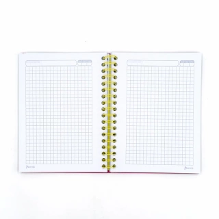 Cuaderno Argollado Universitario Cuadro Grande Unicampus Norma Rosa Soft touch 160 Hojas