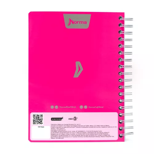 Cuaderno Argollado Universitario Raya Master Degree Rosa 160 Hojas