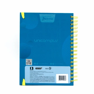 Cuaderno Argollado Universitario Raya Unicampus Norma Azul Soft touch 160 Hojas