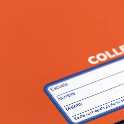 Cuaderno Cosido College Blanco Norma Color Anaranjado 100 Hojas