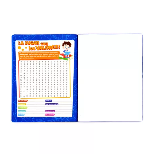 Cuaderno Cosido College Blanco Norma Color Azul 100 Hojas