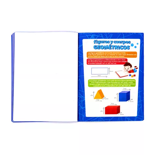 Cuaderno Cosido College Blanco Norma Color Azul 100 Hojas