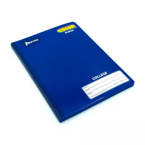 Cuaderno Cosido College Blanco Norma Color Azul 100 Hojas