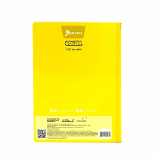 Cuaderno Cosido College Cuadro Chico Norma Color Amarillo 100 Hojas