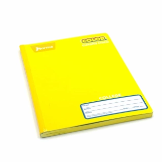 Cuaderno Cosido College Cuadro Chico Norma Color Amarillo 100 Hojas