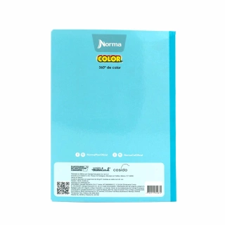 Cuaderno Cosido College Cuadro Chico Norma Color Azul claro 100 Hojas