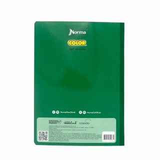 Cuaderno Cosido College Cuadro Chico Norma Color Verde 100 Hojas