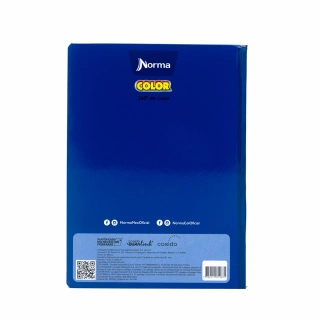 Cuaderno Cosido College Cuadro Grande Norma Color Azul 100 Hojas
