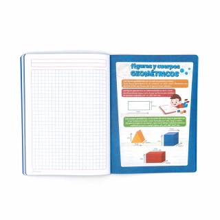 Cuaderno Cosido College Cuadro Grande Norma Color Azul 100 Hojas