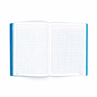 Cuaderno Cosido College Cuadro Grande Norma Color Azul Claro 100 Hojas