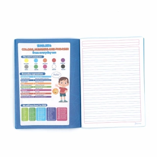 Cuaderno Cosido College Doble Raya Norma Color Azul claro 100 Hojas