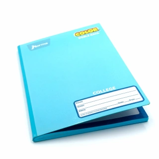 Cuaderno Cosido College Doble Raya Norma Color Azul claro 100 Hojas