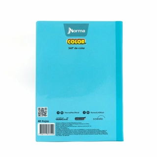 Cuaderno Cosido College Libreta de Tareas Norma Color Azul Claro