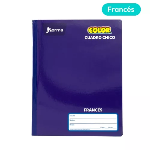 Cuaderno Cosido Frances Cuadro Chico Norma Color Morado 100 Hojas