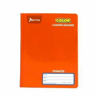 Cuaderno Cosido Frances Cuadro Grande Norma Color Anaranjado 100 Hojas