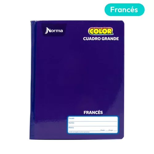 Cuaderno Cosido Frances Cuadro Grande Norma Color Morado 100 Hojas
