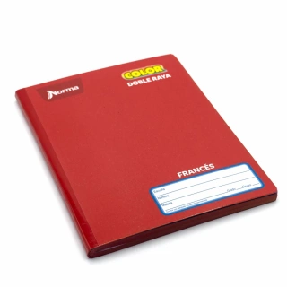 Cuaderno Cosido Frances Doble Raya Norma Color Rojo 100 Hojas