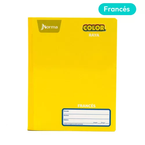 Cuaderno Cosido Frances Raya Norma Color Amarillo 100 Hojas