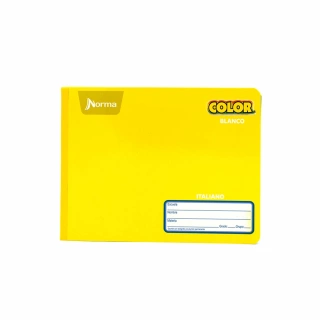 Cuaderno Cosido Italiano Blanco Norma Color Amarillo 100 Hojas