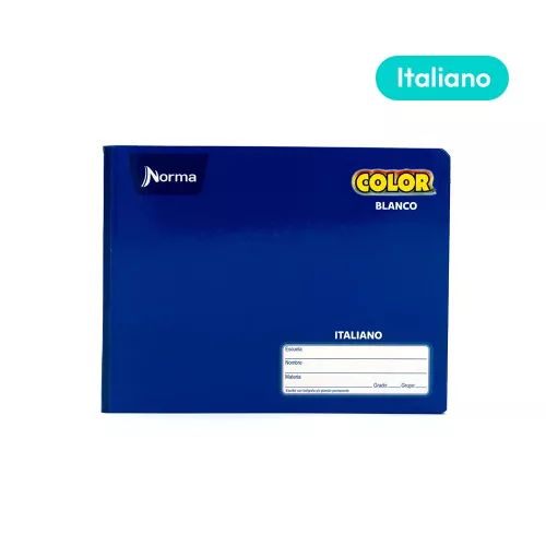 Cuaderno Cosido Italiano Blanco Norma Color Azul 100 Hojas